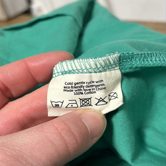 Araminta James euc Anthropologie teal blue seafoam green button down blouse top - Picture 6 of 7